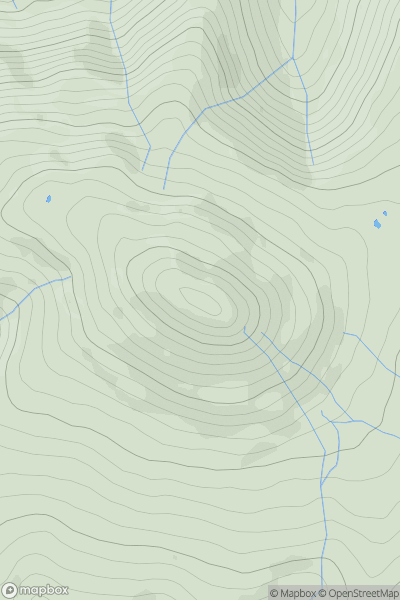 Thumbnail image for Sugar Loaf [Llandovery to Monmouth] [SO272187] showing contour plot for surrounding peak